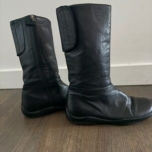 Prada Black Leather sport 90’s  Boots